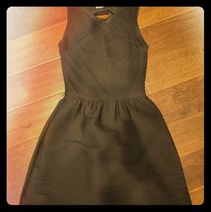 Black fit and flare dress
